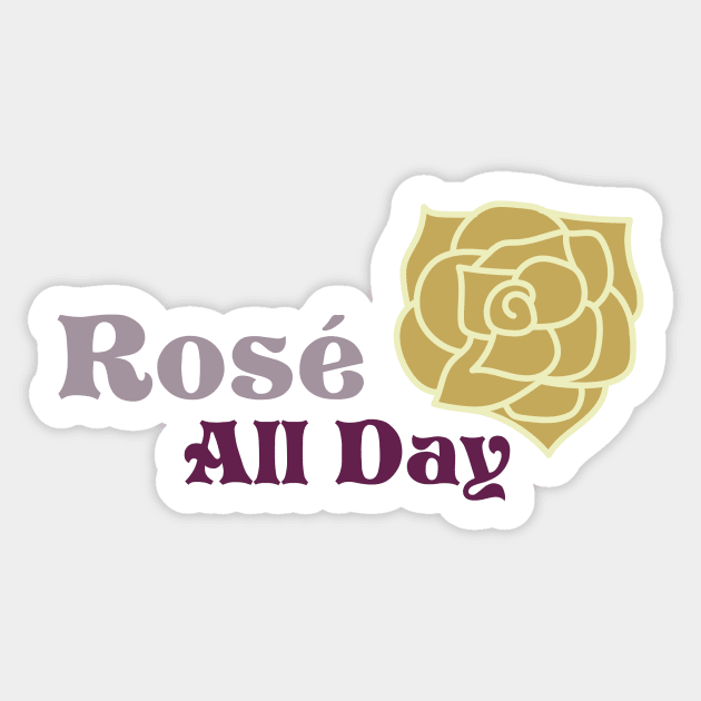 Rosé All Day – Briar Rose Sticker by DisneyPocketGuide